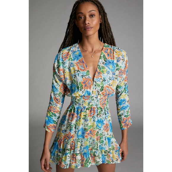 Anthropologie MISA Floral Mini Dress - Picture 2 of 9